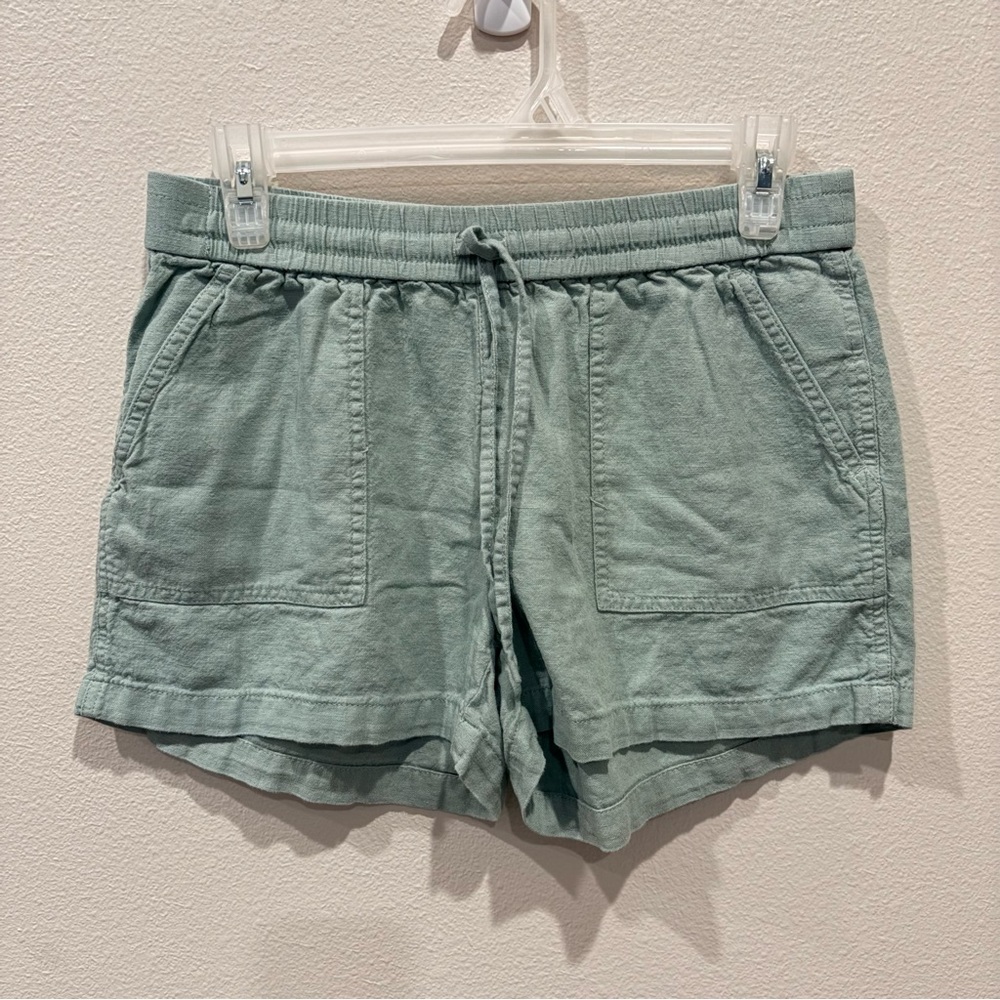 J. Crew Washed Sage Green Drawstring Athletic Shorts